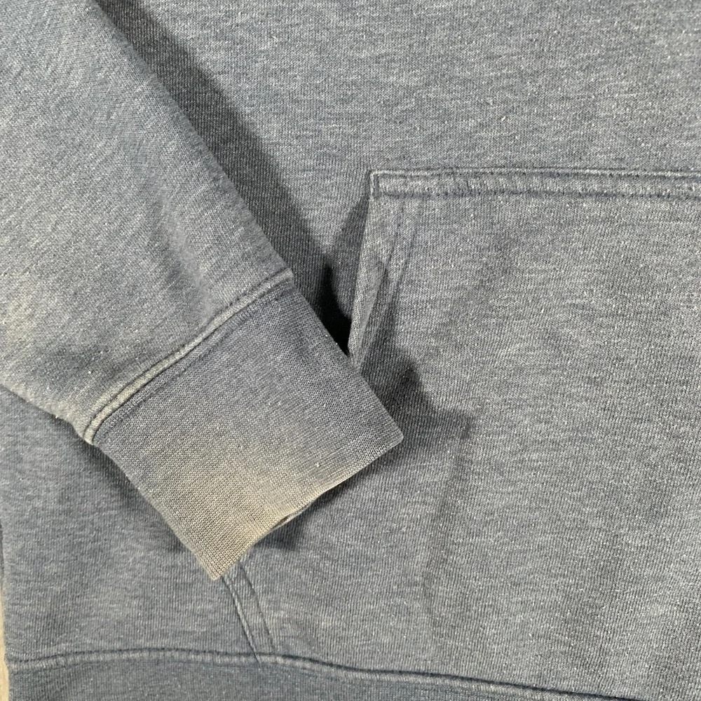 The‎ North Face Hoodie Mens Medium Blue Bear Graphic Fleece Pullover Sweatshirt